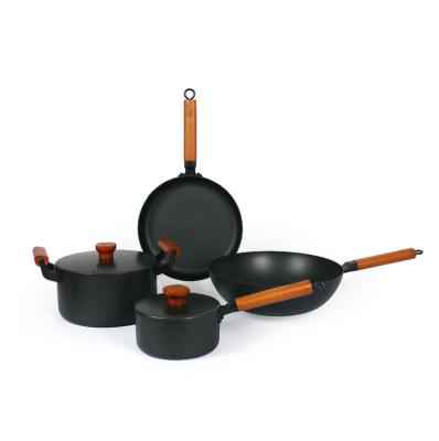 China Sustainable ORIENTAL IMPRESSION SERIES pressed aluminum cookware non-stick cookware set for sale