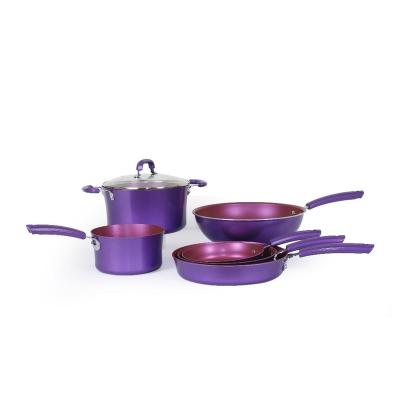 China Sustainable SIZE SLIM SERIES pressed aluminum non-stick cookware set for sale