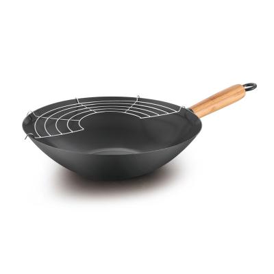 China Sustainable Spinning Carbon Steel Chinese Wok Wok Non-Stick Cookware CKX7622 for sale