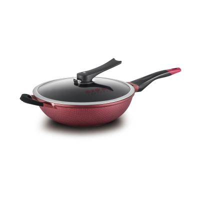 China Durable Die Casting Aluminum Nonstick Cookware Wok Chinese Wok for sale