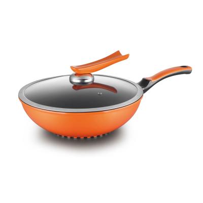 China Nonstick Aluminum Cookware Sustainable Die Casting Chinese Wok for sale