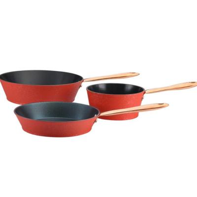 China Sustainable BLUE DIEMOND Coating Pan Set Frying Pan Forged Non Stick Aluminum Cookware Set for sale