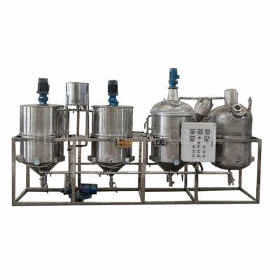 China For Refining Crude Oil In Vegetable Oil 600KG/Day Mini Stainless Steel 304 Oil Refinery Plant With Deodorization for sale