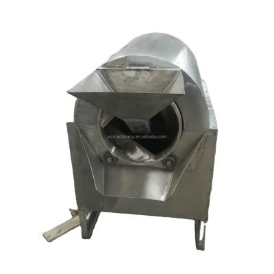 China Fruit Processing Plant 100kg/h Stainless Steel LPG Gas Heating Peanut Roaster Machine Peanut Roaster for sale