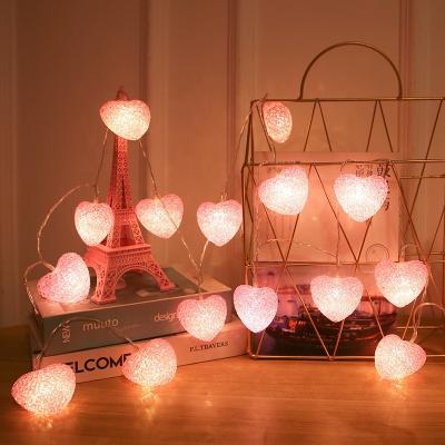 China Hot Selling Durable LED Heart String Lights Twinkle Fairy Lights for Wedding Party Valentine's Day Decoration for sale