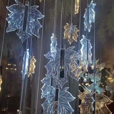 China Durable Factory Wholesale Home Decorated LED Led Maple Leaf Lights Pendant Lighting Decorative Modern Style Pendant Chandelier for sale