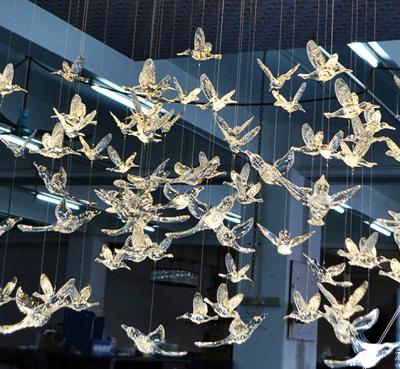 China Large Acrylic Hummingbird Wedding Transparent Window Decoration Durable Christmas Bird Wedding for sale