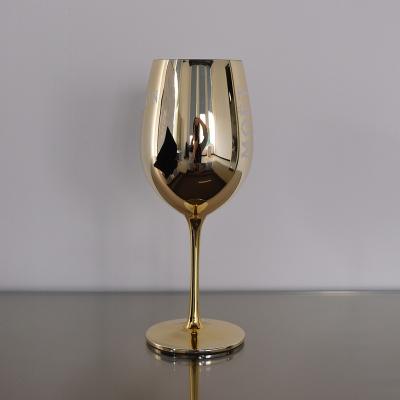 China / Gold Wine Glass Electroplating Mug With 20oz Volume for sale