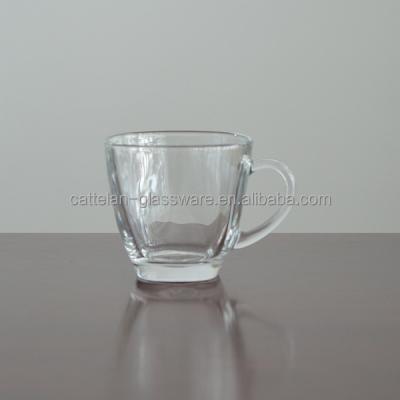 China 200ml Square Glass Sustainable Coffee Mug for sale