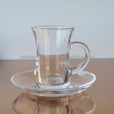 China Viable Style Turkish Tea Glass Cup And Saucer for sale