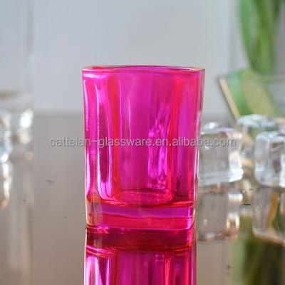 China / Small square drinking glass coloring cup for alcohol game for sale