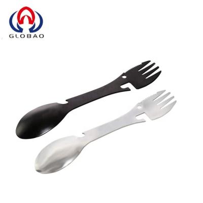 China Factory sus multifunctional fork camping picnic outdoor spoon the multifunctional fork spoon 18*3.5CM for camping and BBQ camping for sale