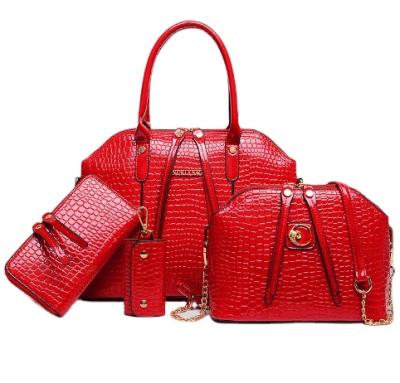 China Fashion B1019-1 4pcs Set Bag For Women With Good Designer Leather Handbag 2021 Hot Sale Factory Price for sale