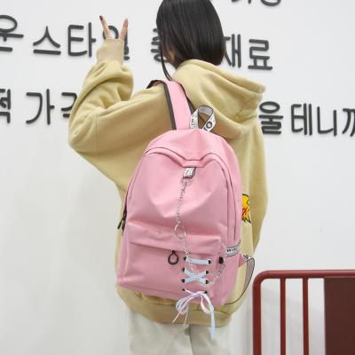 China B916-016 Geometric Cloth Anti-theft Waterproof Leg Teenager Girl Fashion Schoolbag Custom for sale