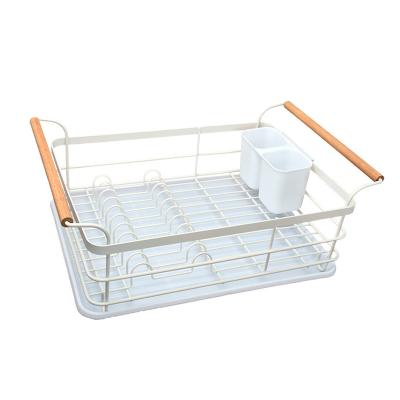 China Simple Viable Series Single Style Kitchen Matel And Dish Rack Dish Storage Basket Plastic Multifunctional Dish Rack for sale