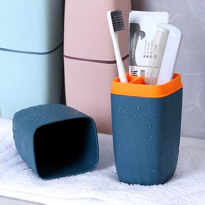 China Viable Toothbrushing Cup Washable Cup Toothpaste Storage Box Simple Travel Set For Travel Home Bathroom for sale