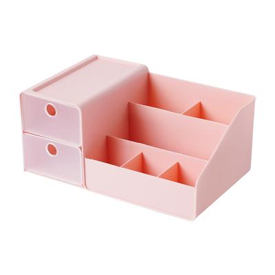 China Viable Drawer Type Finishing Cosmetics Desktop Multifunctional Storage Box Plastic Storage Box Lipstick Skin Care Drawer Storage for sale