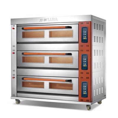 China Wholesale Industrial Bread Bakery Machine 3 Platform 9 Tray ODM Supplier Good Quality Baking Gas Oven For Bakery for sale