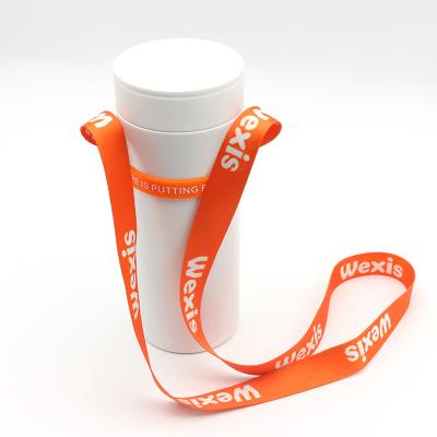 China Promotioanal Gifts/Give Away High Quality Cheap Promotional Sports Boys Girls PVC Silicone Logo Sewn Portable Sublimation Water Bottle Rubber Lanyard for sale