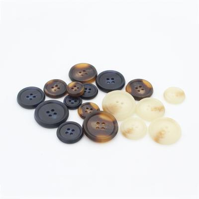 China 4 Hole Plastic Resin Buttons Highly Cost Effective Wholesale Custom Round Shirt Buttons for sale