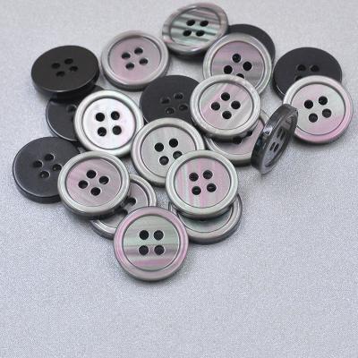 China Dry cleaning factory direct sale fashion resin pearl white shirt button with 4holes for sale