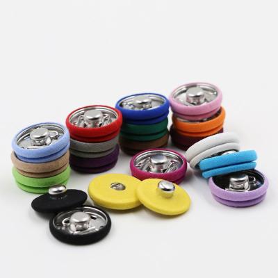 China Two Part Dry Cleaning Fabric Covered Button Component Sew On Snap Button for sale