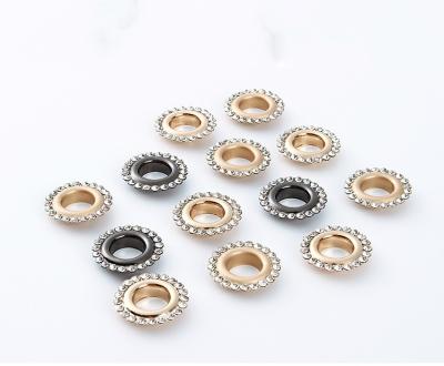 China Gold Bag Garment Nickel Free Colorful Silver Stone Rings Metal Grommet Colored Grommet Ring Eyelet Curtain for sale