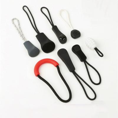 China Excellent Quality Nickel Free Attractive Durable Rubber Zipper Plastic PVC Zipper Puller for sale