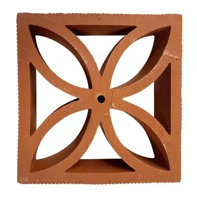 China Red Brick Breeze Blocks Concrete Screen Wall Sun Wall Hollow Brick Wall Design for sale