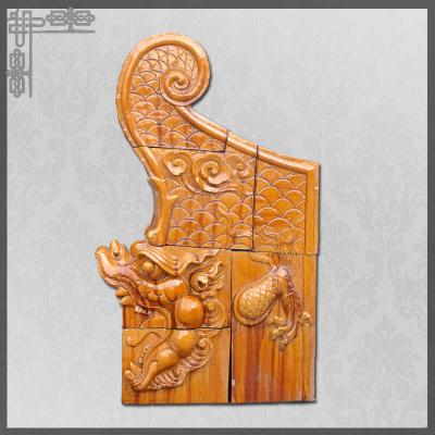 China Handmade Ornamental Ridge Tiles Glossy Roof Ornaments High Plasticity for sale