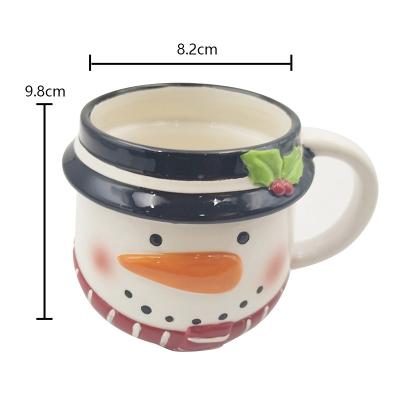 China Customized Ceramic Christmas Mugs Glossy Finish And Colorful Design for sale