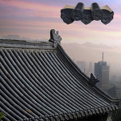 China Tejas cerámicas de vidrio negro para el pabellón chino Templo de Buda Casa en venta