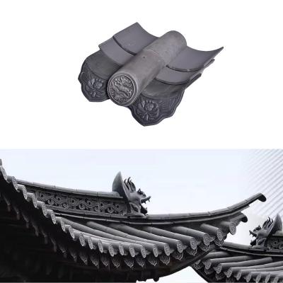 China Natural Resistant Decorative Chinese Clay Roof Tiles Corner Roof Ridge Tiles Roof for sale