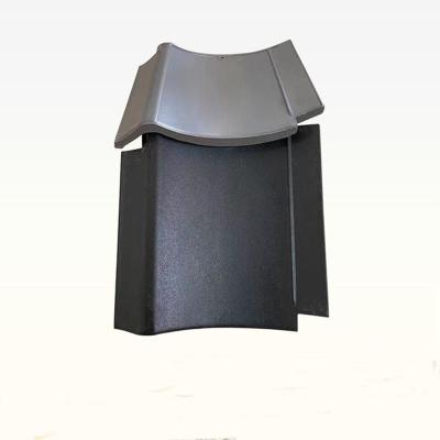 China Construction Materials Japanese Style Smokey Grey Ceramic Roof Tile Japan Buddhist Temple Ceramic Roof Tiles for sale