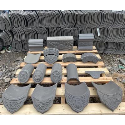 China Grey Clay Roof Tiles Authentic Chinese Craftsmanship for Distinctive Roofing Projects for sale