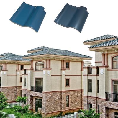 China Ceramic S-shape Spanish Roof Tiles Sturdy Build Terracotta Hue UV Resistant Blue for sale