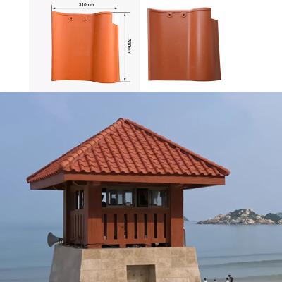 China Waterproof Natural Clay Matte Ceramic Roof Tile Spanish Red Clay Tiles for sale