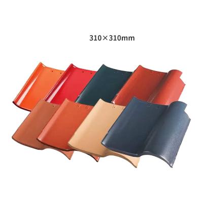 China Residential Roof Sheet Matte Ceramic Roof Tile Spanish Style Villa Roofing Material for sale