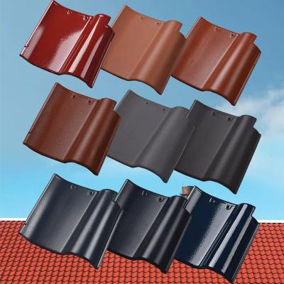 China Spanish Ceramic Clay Roofing Tiles Made In China Factory Building Materials Architectural Villa Housetop for sale