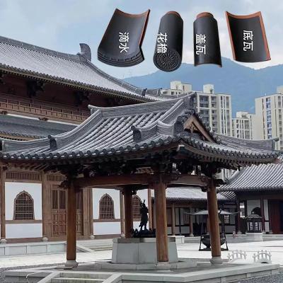 China Traditional Japanese Roofing Ridge Tiles for House Building Clay Ornaments for sale