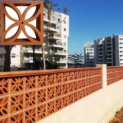 China Garden wall bricks red hollow blocks decorative perforated bricks for fences for sale