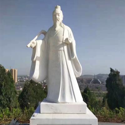 China Estatua china antigua de talla de mármol de Laozi Buda del jardín de piedra chino de la estatua de los 2m en venta