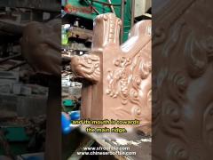 Chinese Roof Ornaments Dragon Pattern Kaolin Clay Ceramic Decorative Roof Beast Tiles