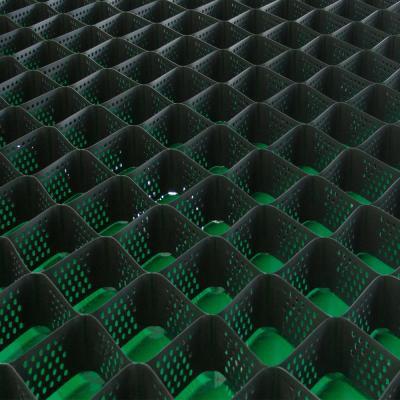 China Ground Grid Stabilizer HDPE Geocell Grids Ground Stabilization Grid 445mm for sale