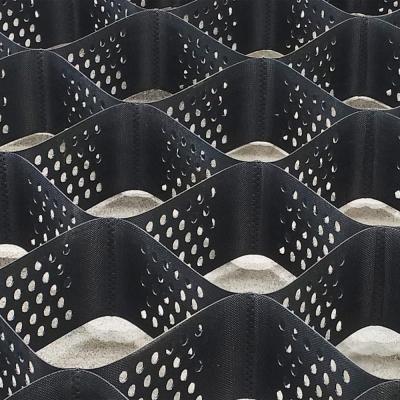 China HDPE Plastic Geocell Producent Prijs Gravel Grid Geoell 445mm Voor de wegbouw Te koop