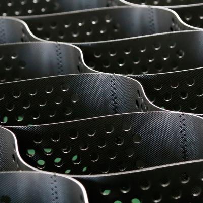 China 150mm Height China Texured Perforated HDPE Geocell Supply For Road Slope Protection for sale