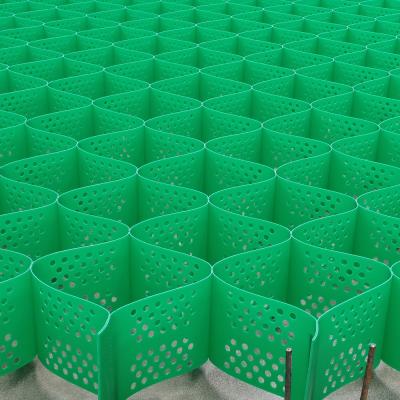 China Geocell Ground Grid Shed Base Honeycomb Plastic Geocell Gravel Grid Geocell Retaining Wall for sale