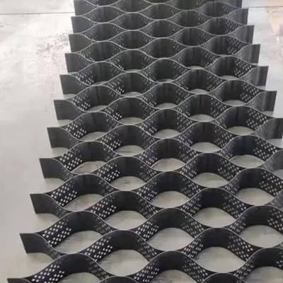 China Plastic Driveway HDPE Gravel Grid Geocells For Road Soil Stabilization Geocell Retaining Walls for sale