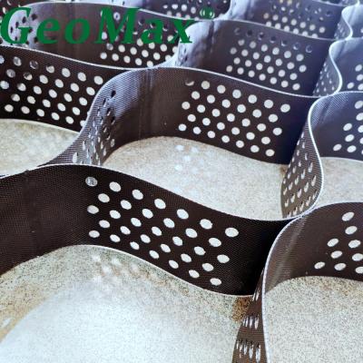 China 356mm Plastic Grid Gravel Stabilizer Paver Slope Soil Protection HDPE Honeycomb Geocell for sale