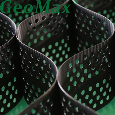 China Textured Perforated HDPE Geocell For Road / Hill / Slope Soil Reinforcement 100-445mm for sale